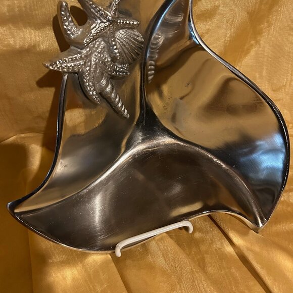 Rare Vintage Sliver bowl with shells, starfish 12in - Picture 5 of 5